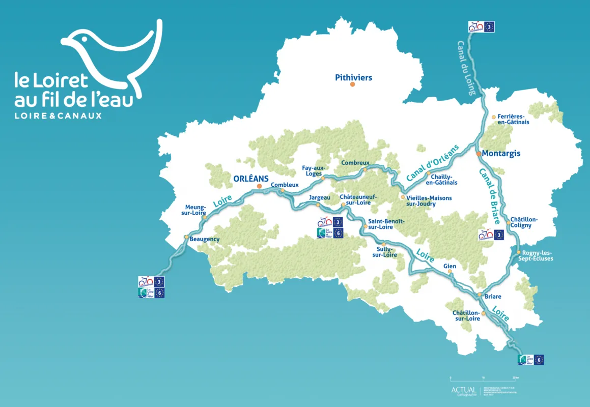 Carte Le Loiret au fil de l'eau